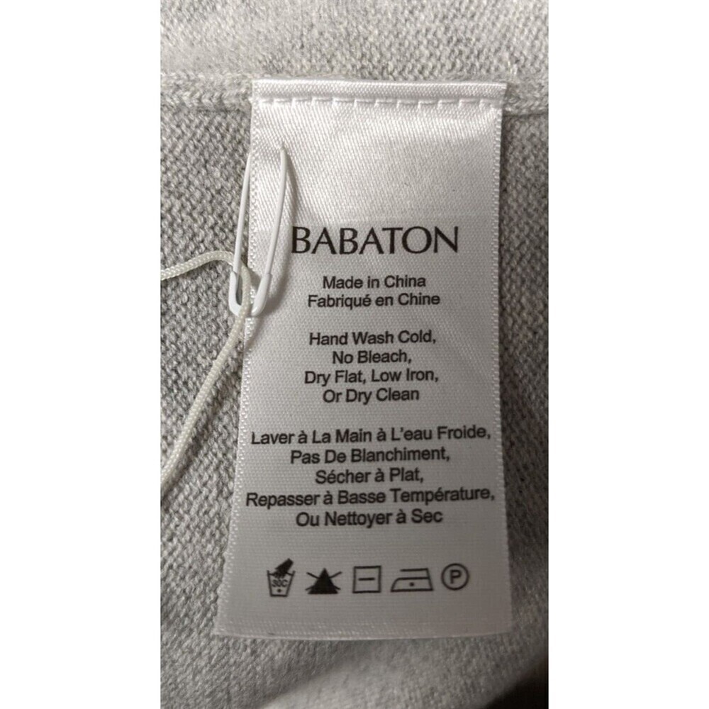 Super Cute BABATON x ARITZIA Baylor Linen Wool Drape Gray Sweater Size XXS/XS - Picture 9 of 10